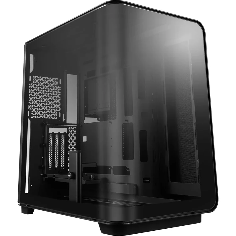 MSI MEG MAESTRO 700L PZ Mid-Tower PC Case - E-ATX Capacity, Vertical GPU Bracket & PCIe 4.0 riser cable, single-piece aluminum, single piece 270 degrees curved tempered glass, USB Type-C (20Gbps) - Image 1