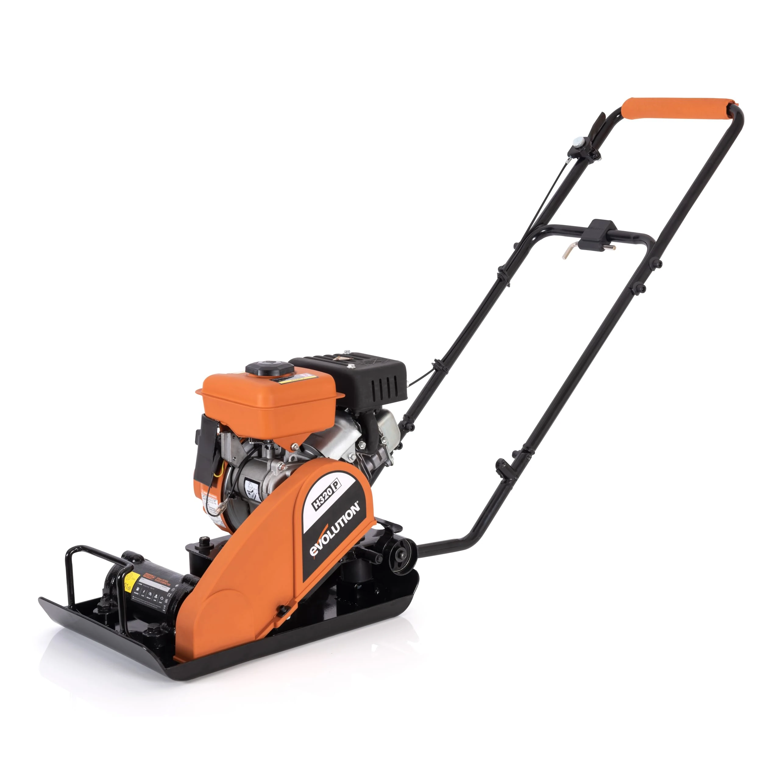 Evolution Power Tools H320-P Hulk Petrol Plate Compactor, Ideal For Levelling Pavement, Artificial Turf Ground Preparation, Patio, Blockwork, Sand, Soil & More - 3 Year Warranty, 230V