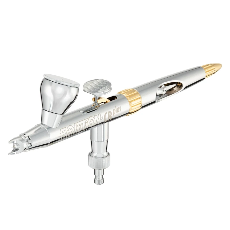 Harder & Steenbeck Evolution 2024 CRplus Solo Airbrush, 0.28mm, 2ml Cup, Silver, Metal, Handheld