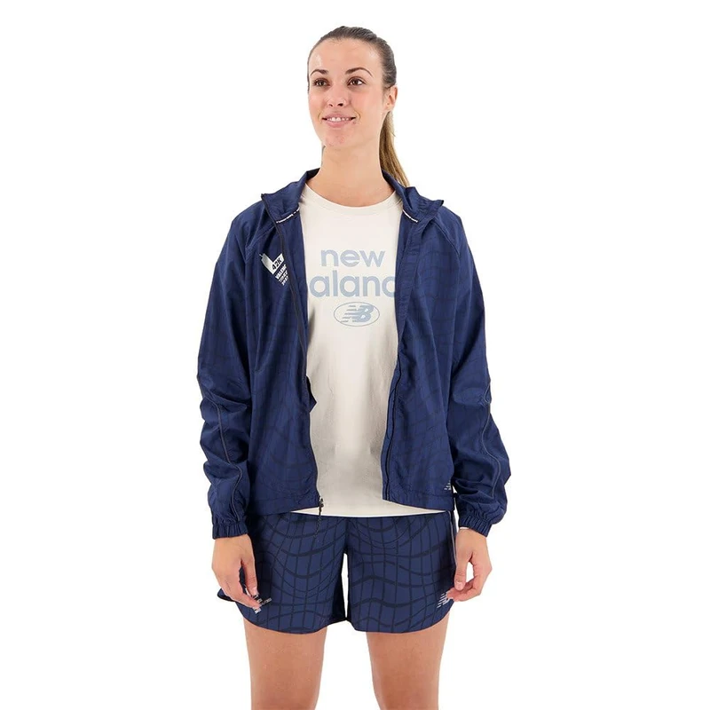 New Balance Valencia Marathon Women's Sports Jacket Navy Blue - Image 1