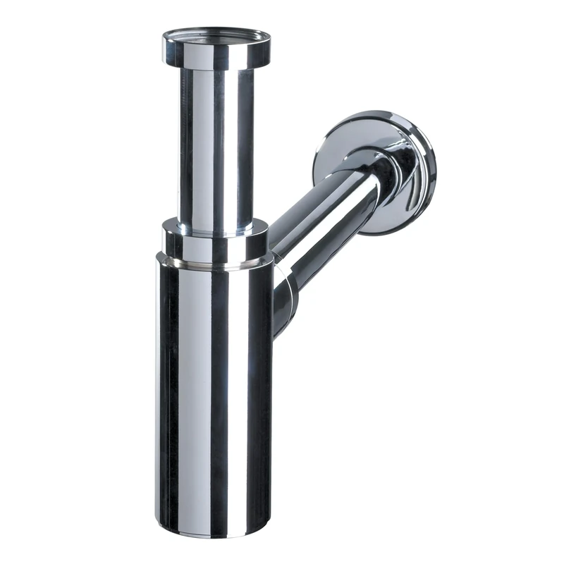 Wirquin 30723933 Siphon de lavabo Design Linéis en laiton, chromé washbasin Brass, Chrome-Plated