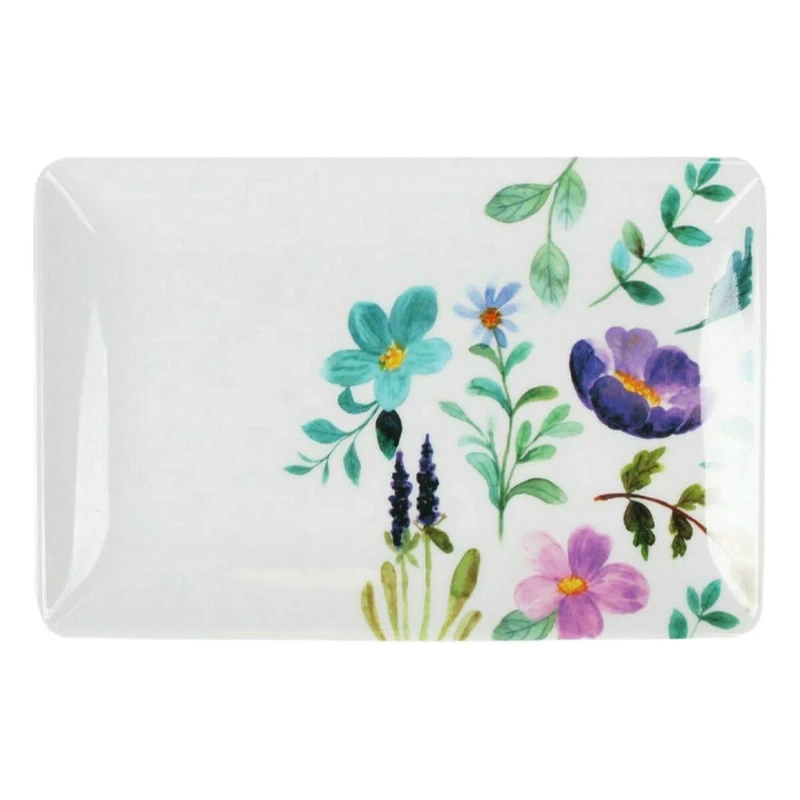 La Mediterránea Snack Tray Sakura Melamine Gloss 20 x 13 x 2 cm (24 Units) - Image 1