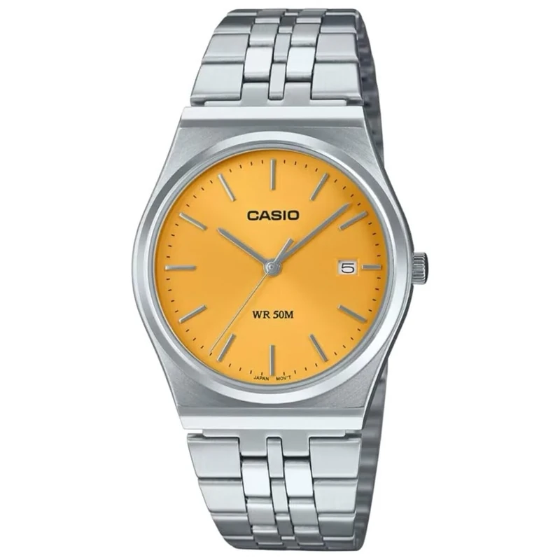 Casio B145D Watch Yellow/Silver 40 MM