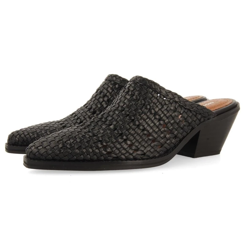 GIOSEPPO Women's Tyrone Mule, Black/White, 4.5 UK