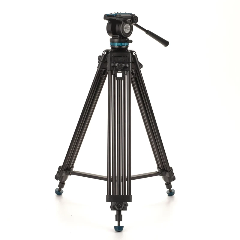 Benro KH25PC Video Tripod with Head, 15lb Payload, Continuous Pan Drag, Anti-Rotation Camera Plate (KH25PC) - Image 1