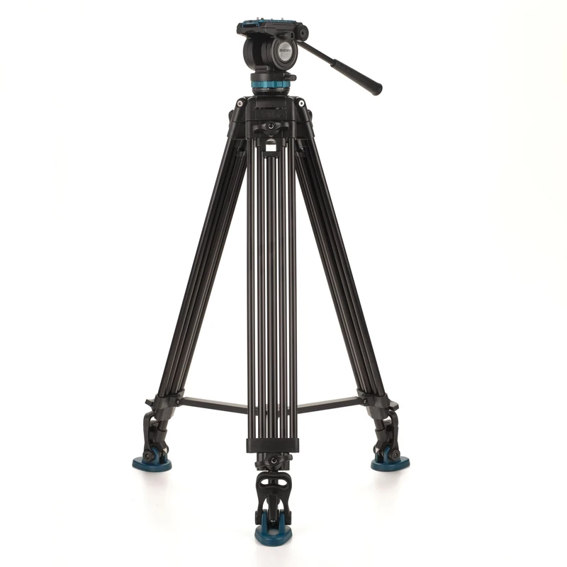 Benro KH26PC Video Tripod with Head, 15lb Payload, Continuous Pan Drag, Anti-Rotation Camera Plate (KH26PC)