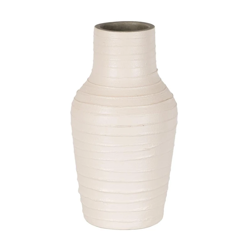 BigBuy Home Ceramic White Vase 17 x 17 x 30 cm