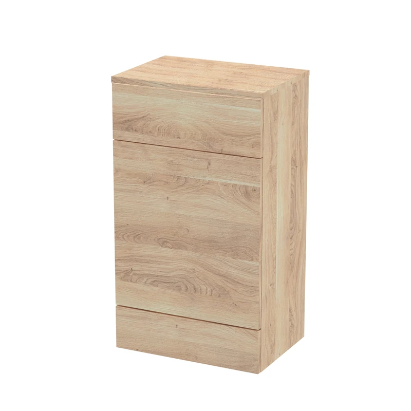 Hudson Reed CBI3005A Fusion Modern Bathroom Floor Standing WC Unit (Pan and Cistern Sold Separately), 500mm, Bleached Oak