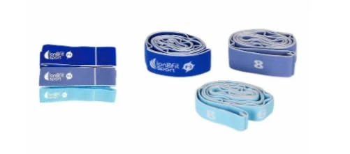 LongFit Sport Resistance Bands Blue 3 Pieces (6 Units)