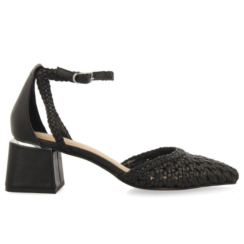 GIOSEPPO SARKAD BRAIDED Leather Pumps, Black, 6 UK - Image 1