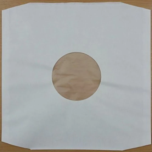 Vision Media® 12'' White Vinyl Polylined inner sleeves - Record Inners - Vinyl Sleeves - LP PolyLiners x 10pcs