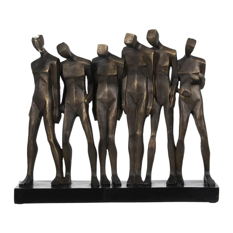 BigBuy Home Copper People Sculpture 40 x 10.5 x 34 cm