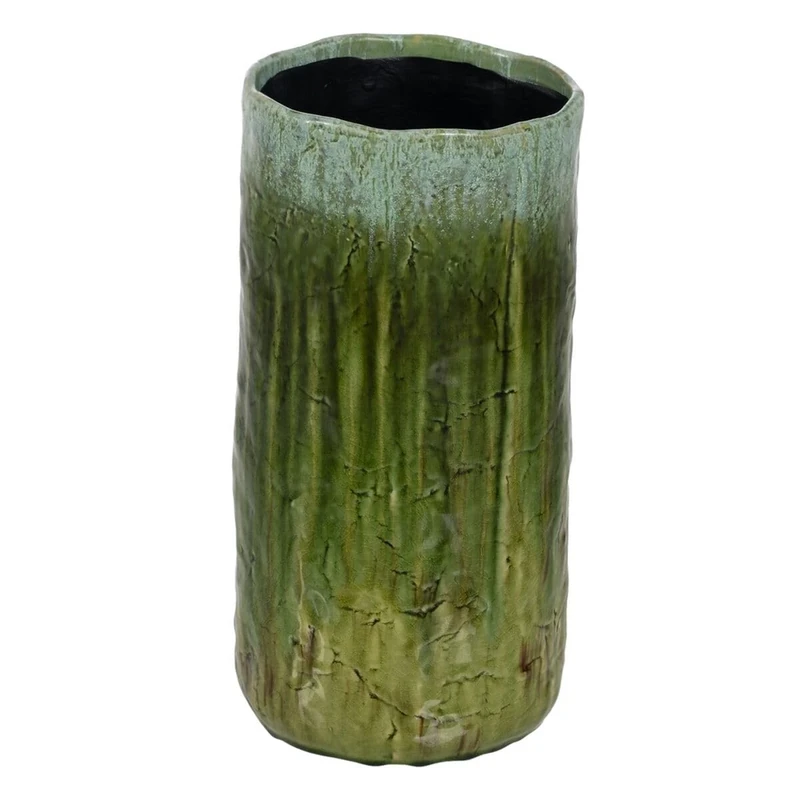 BigBuy Home Ceramic Green Vase 21 x 21 x 41 cm