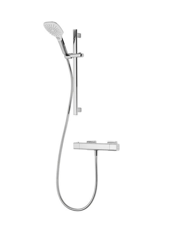 Triton Showers | Velino Cool Touch Bar Mixer | Triton Showers| Thermostatic Shower Mixer Set | Chrome | Cool Touch Technology | Handheld Shower | Anti Scald Shower | Mixer Bar Kit