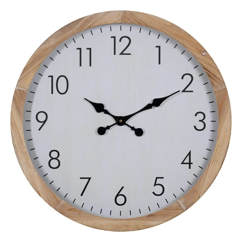 BigBuy Home Wall Clock White Wood 60 x 60 x 6.5 cm