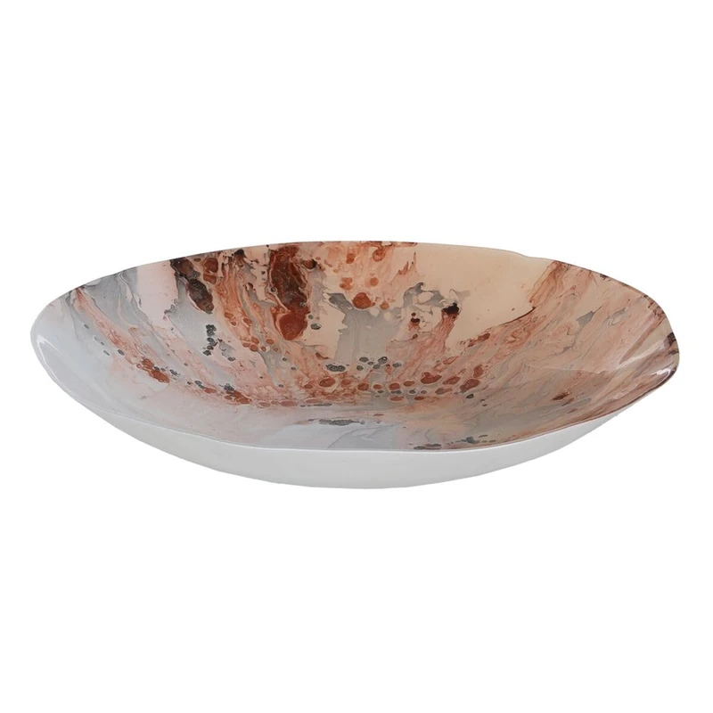 BigBuy Home Salmon Glass Table Decoration 39 x 39 x 6.5 cm - Image 1