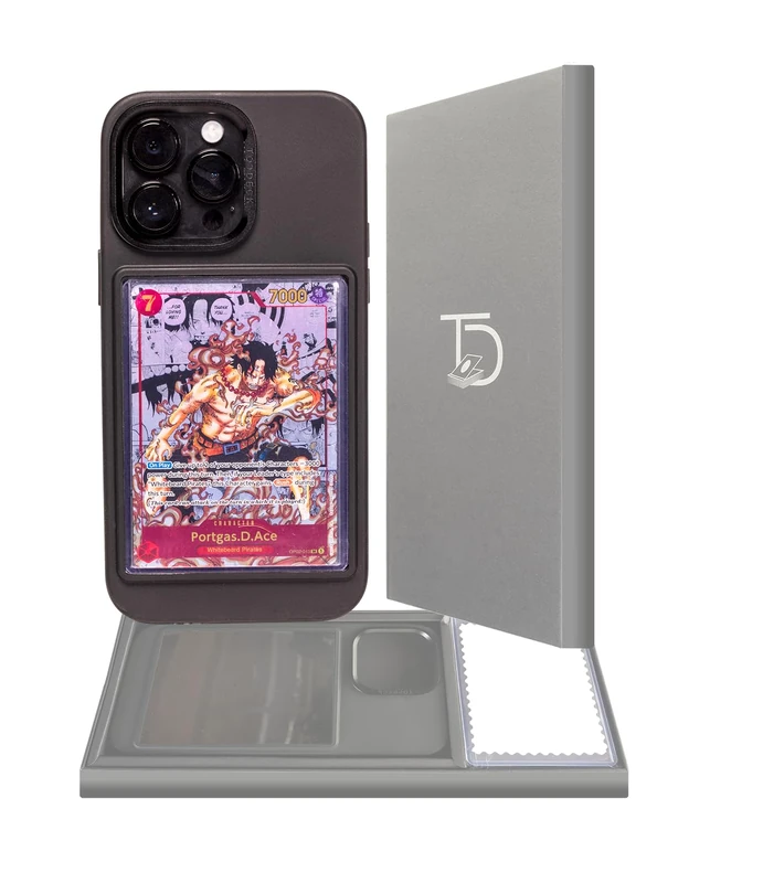 TopDeck Card/Photo Display Phone Case for iPhone 15 - Black | TCG/Photo Display Top Loaders & Sleeves | Compatible Pokemon Cards, Sports, One Piece, Magic & More