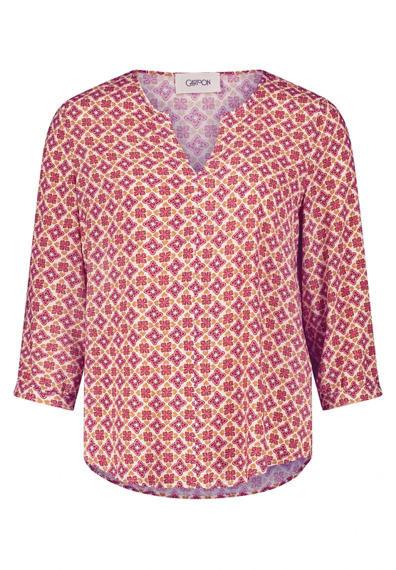 Cartoon Women's Blouse, Rose/Camel, 20