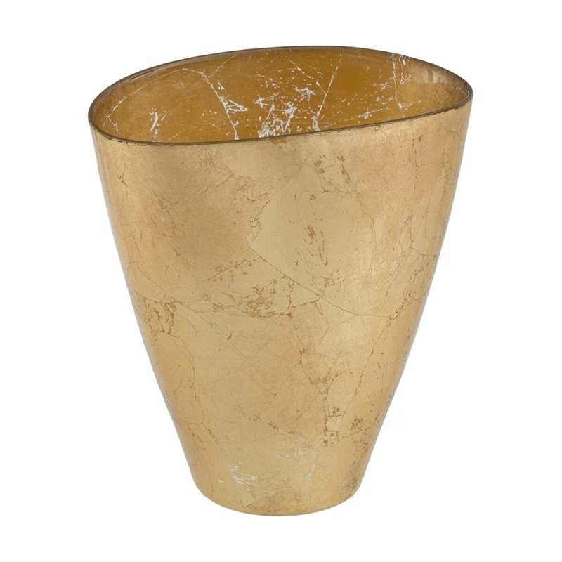 BigBuy Home Golden Glass Centerpiece 23.5 x 14 cm - Image 1