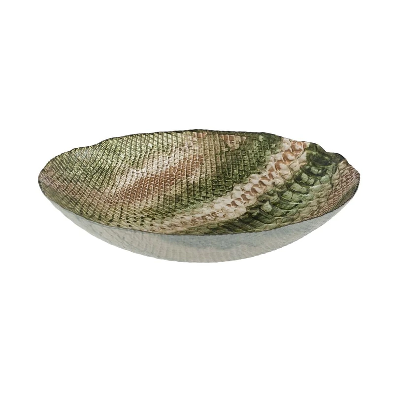 BigBuy Home Olive Glass Table Centre 40 x 40 cm - Image 1
