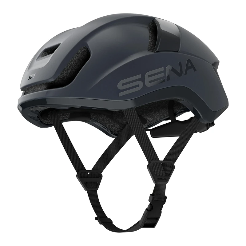 Sena S Mesh Intercom Smart Road Cycling Helmet (Matte Gray, Medium)