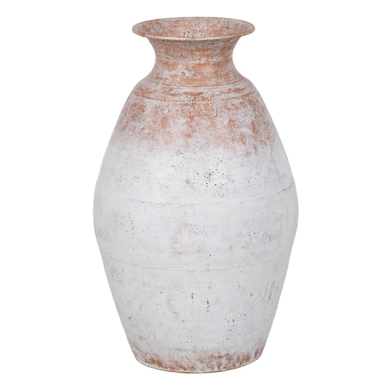 Vase White Iron 28 x 28 x 45.5 cm - Image 1
