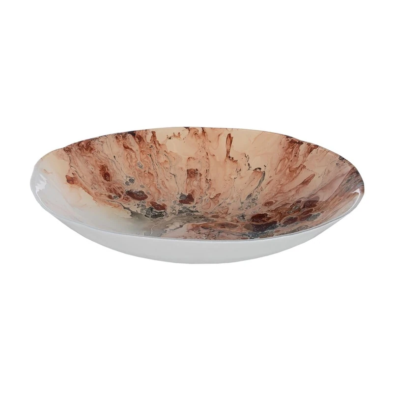 BigBuy Home Salmon Glass Table Centerpiece 29 x 29 x 5 cm