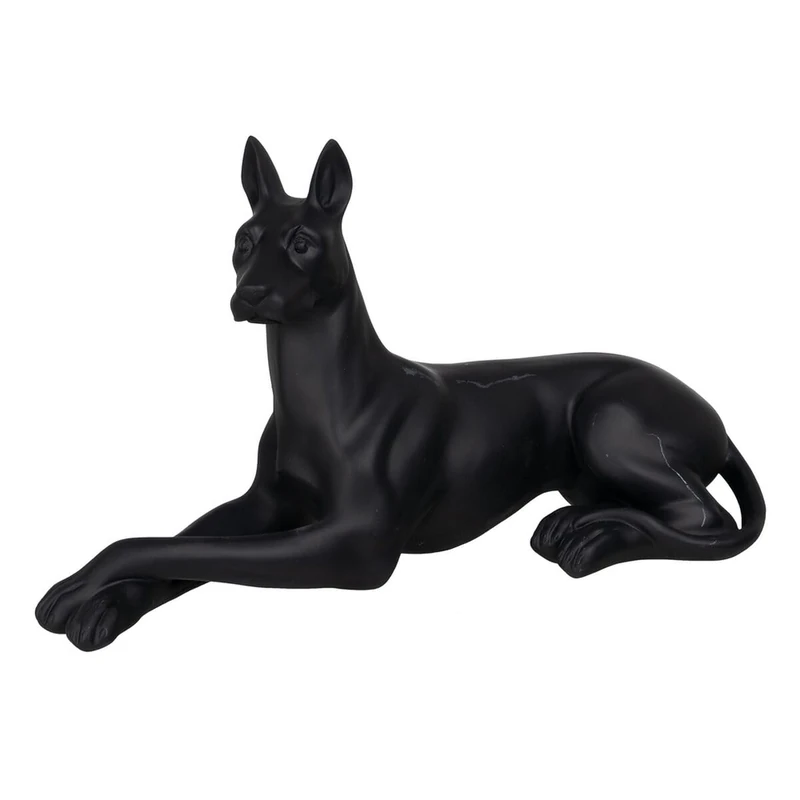 BigBuy Home Decorative Figure Black Dog 37.5 x 13.5 x 22 cm - Image 1