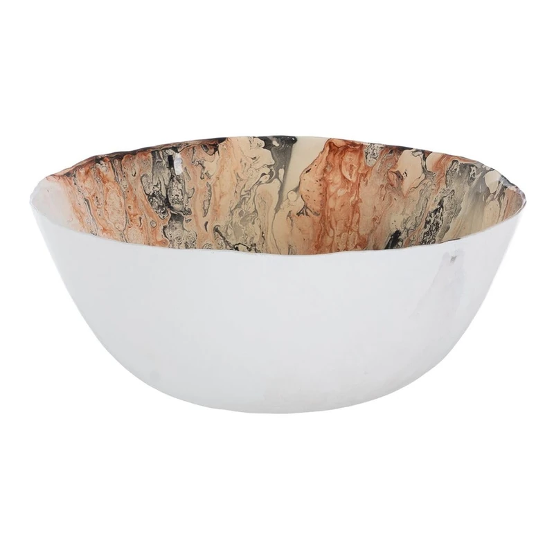 BigBuy Home Salmon Glass Table Centerpiece 28 x 28 x 12 cm
