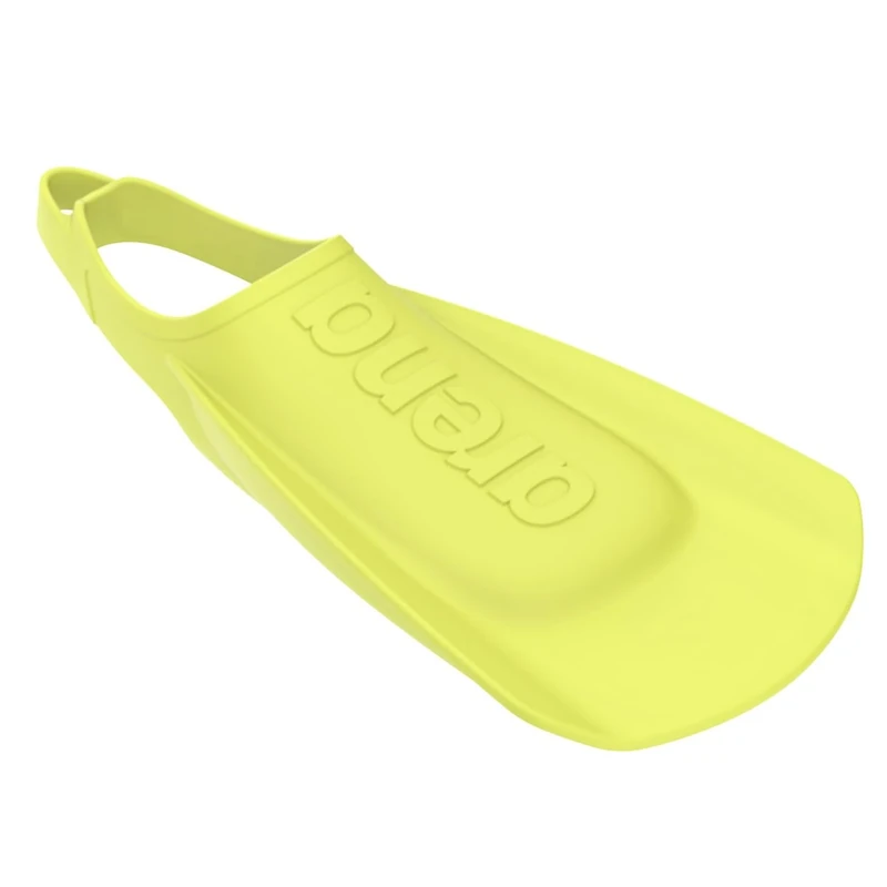 Arena Unisex Adult Comfortable Lightweight Swim Training Fins for Men and Women Silicone Short Blade Flippers Open Heel Design, Lime, 6-7