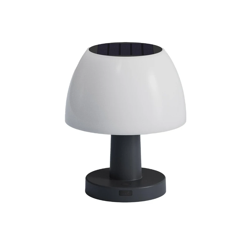 Lumina White LED Solar Table Lamp 4 Intensity Height 13.5 cm
