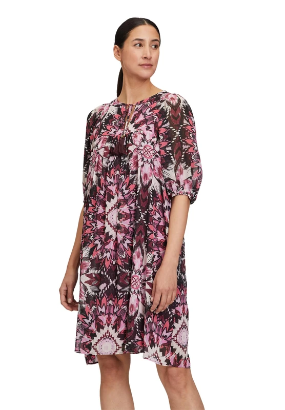 Cartoon Women's Dress, Lilac/Dark Red, 18