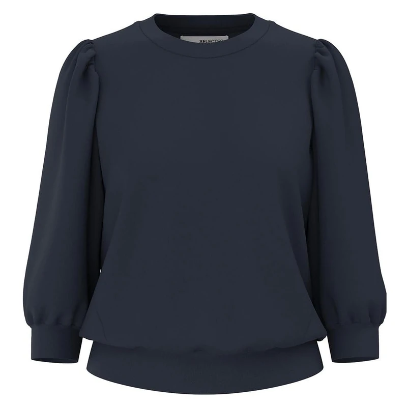 SELECTED FEMME Female Sweatshirt Puff Sleeves, Dark Sapphire, XS