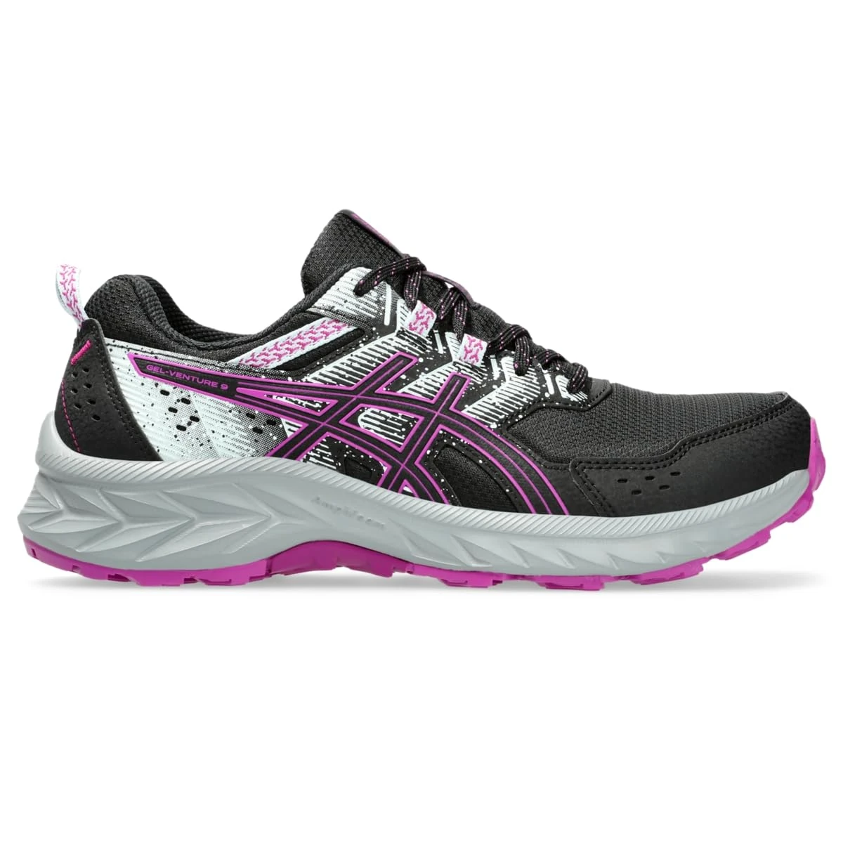 ASICS Women's Gel-Venture 9 Running Shoes, Black/Bold Magenta, 3 UK