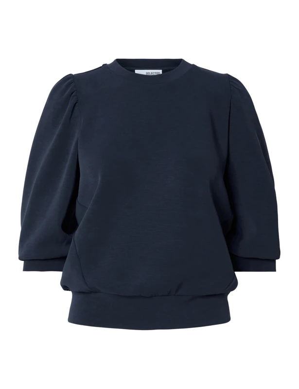 Selected Femme Female Sweatshirt Puff Sleeves, Dark Sapphire, L