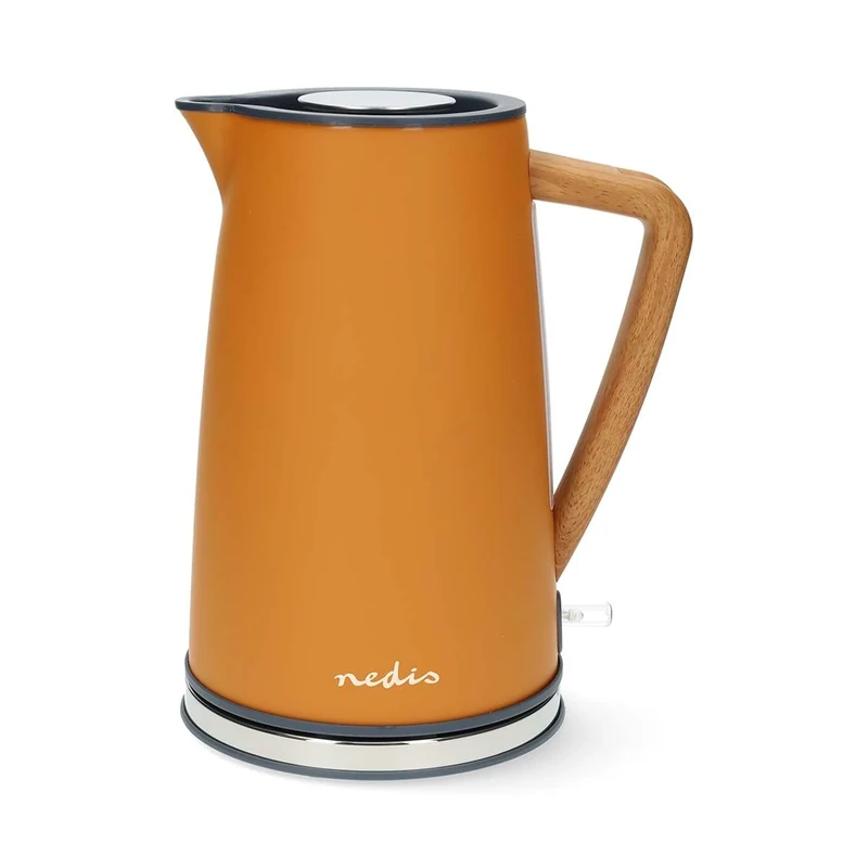 Nedis kettle - 1,7 l - Soft touch - Orange - Rotates 360 degrees - Concealed heating element - Strix Controller - Dry boiling protection