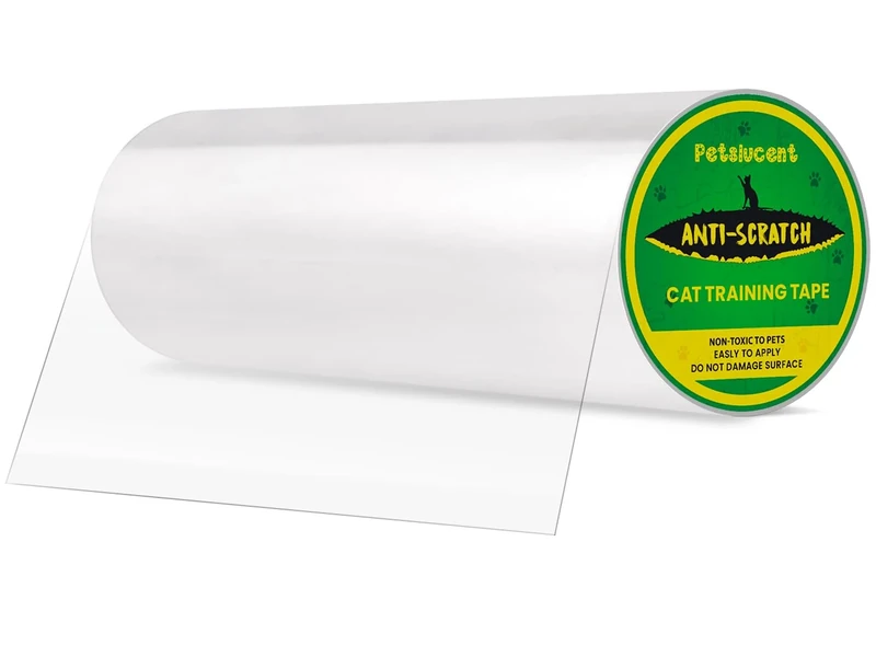 Petslucent Cat Anti Scratch Tape, Door Protector from Dog Scratching, Clear Training Self Adhesive Tape for Carpet, Sofa, Couch, Door (30CM X 3M)