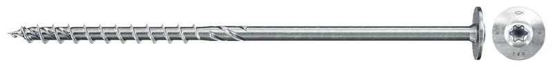 fischer PowerFast II WTP 8.0 x 380, Powerful Wood Screws with Flat Head, Inner Star Receptacle and Partial Thread, for Structural Wood Construction, Pack of 50