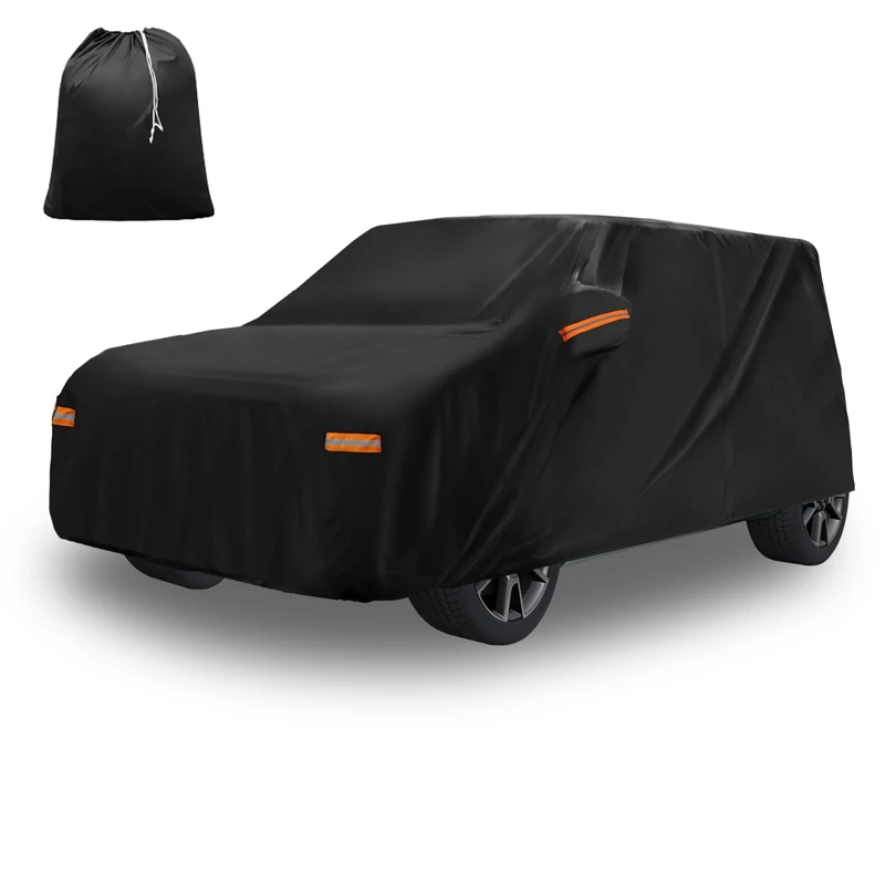 X AUTOHAUX Durable Car Cover for Kia Soul (2009-2025) - Waterproof, Windproof, and All-Weather Protection with Door Zipper, 210D-PU Material