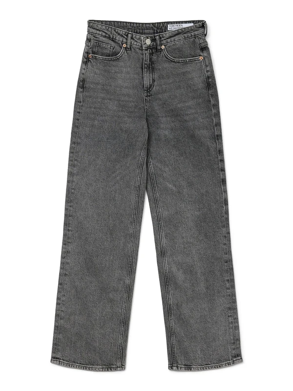 Vero Moda Female Wide Cut VMTESSA High Waist Wide Leg Cut Jeans, Medium Grey Denim, 25W x 30L