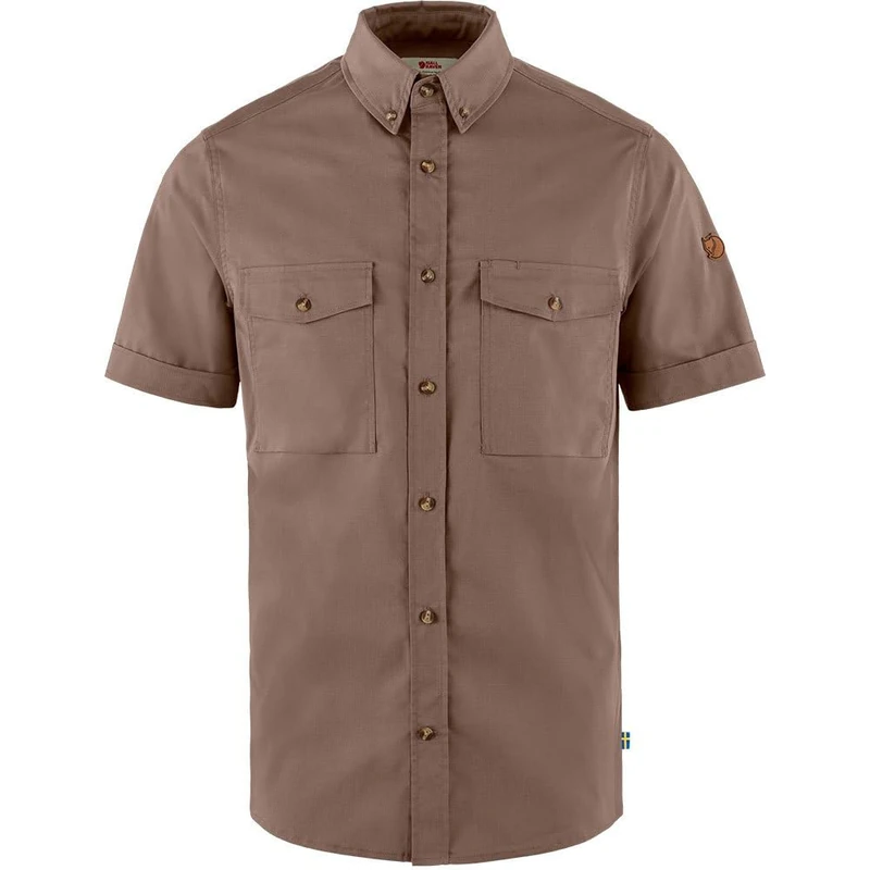 Fjallraven 12600213-244 Övik Air Stretch SS Shirt M Shirt Men's Suede Brown Size S