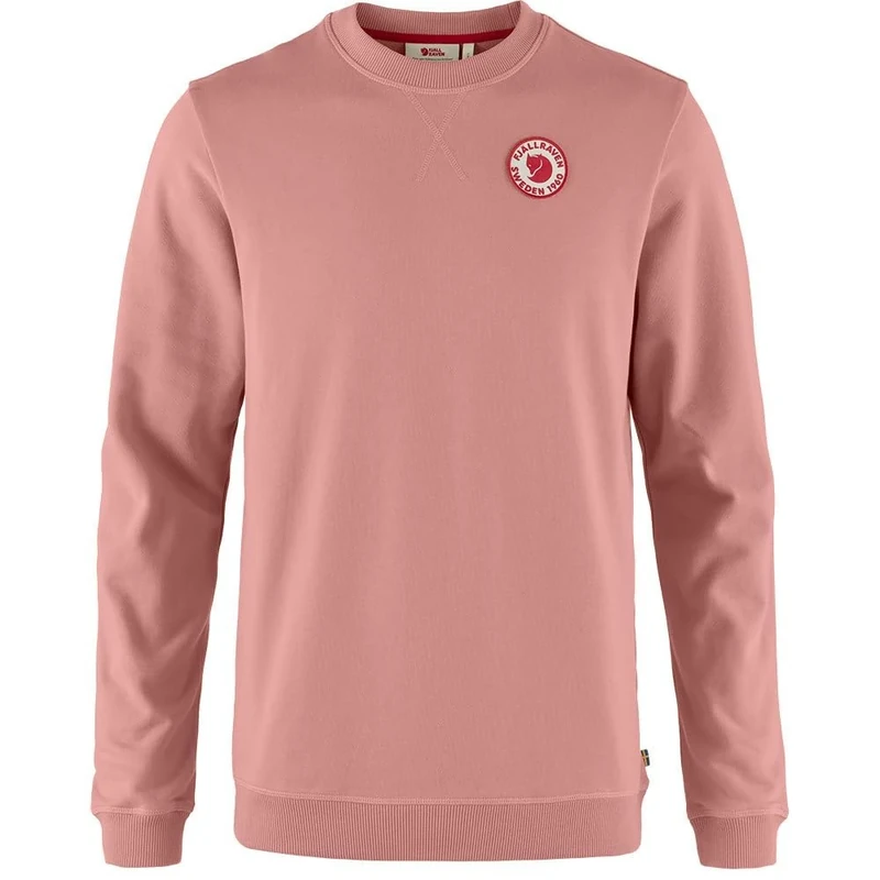 Fjallraven 87163-300 1960 Logo Badge Sweater M Sweatshirt Men's Dusty Rose Size M