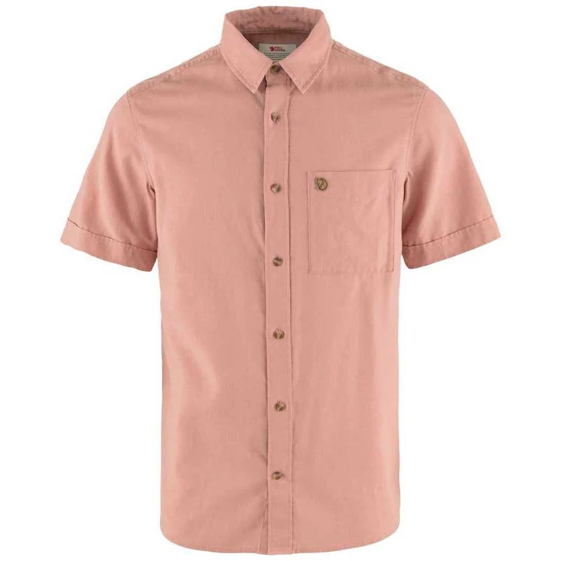 Fjallraven 87039-300 Övik Travel Shirt SS M Shirt Men's Dusty Rose Size L