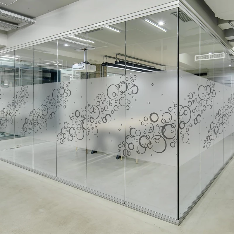 Ambiance Sticker Self-Adhesive Privacy Film for Window & Shower Door, Opaque, Air Bubbles - Self Adhesive Privacy Screen for Window & Shower Door, XL - H 40 x L 200 cm