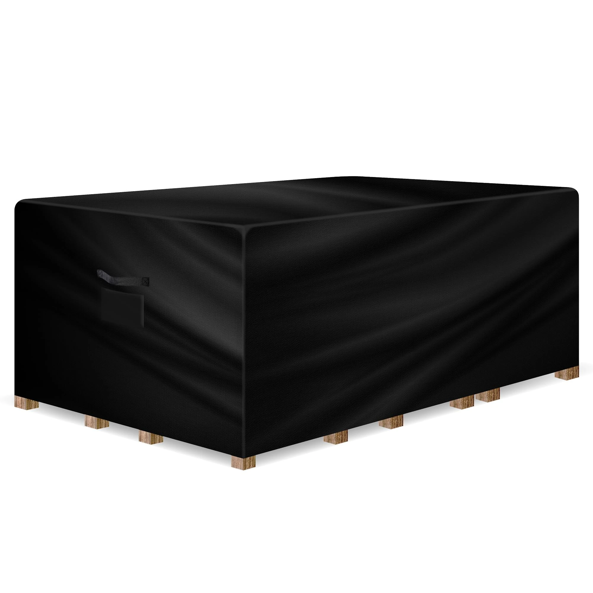 Gracious Gardens Rectangular Garden Furniture Covers Waterproof 242x162x100cm, Oxford Fabric Outdoor Table, Patio & Rattan Garden Furniture Covers, PVC Lined, Air Vents and UV Safe