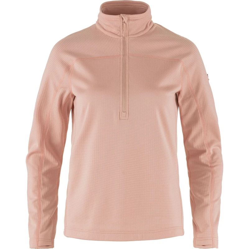 Fjallraven 87141-302 Abisko Lite Fleece Half Zip W Sweatshirt Women's Chalk Rose Size 56