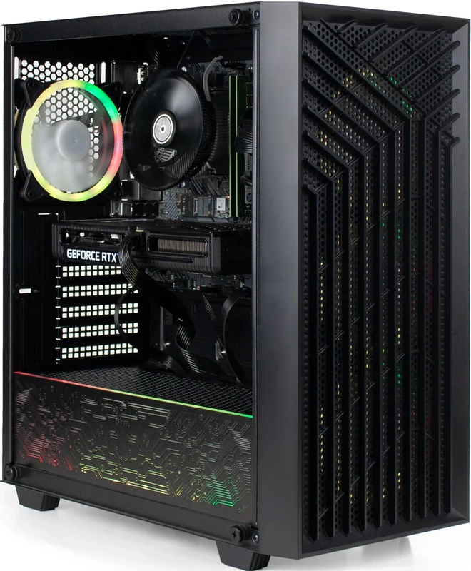 XUM Spartan Gaming PC – Intel Core i7-13700F, NVIDIA RTX 5070 12GB, 32GB DDR4 RAM, 1TB NVMe SSD, 850W PSU, aRGB Lighting, WiFi 5, Windows 11 Home – High Performance Prebuilt Gaming Computer