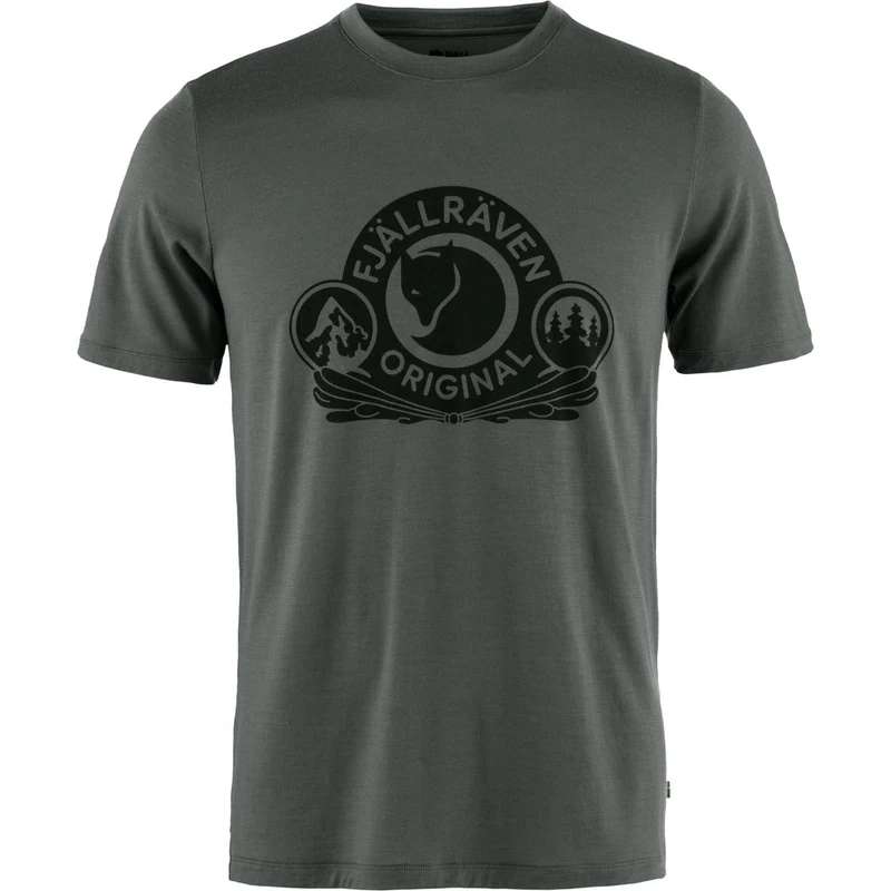 Fjallraven 84117-050 Abisko Wool Classic SS M T-Shirt Men's Basalt Size L - Image 1