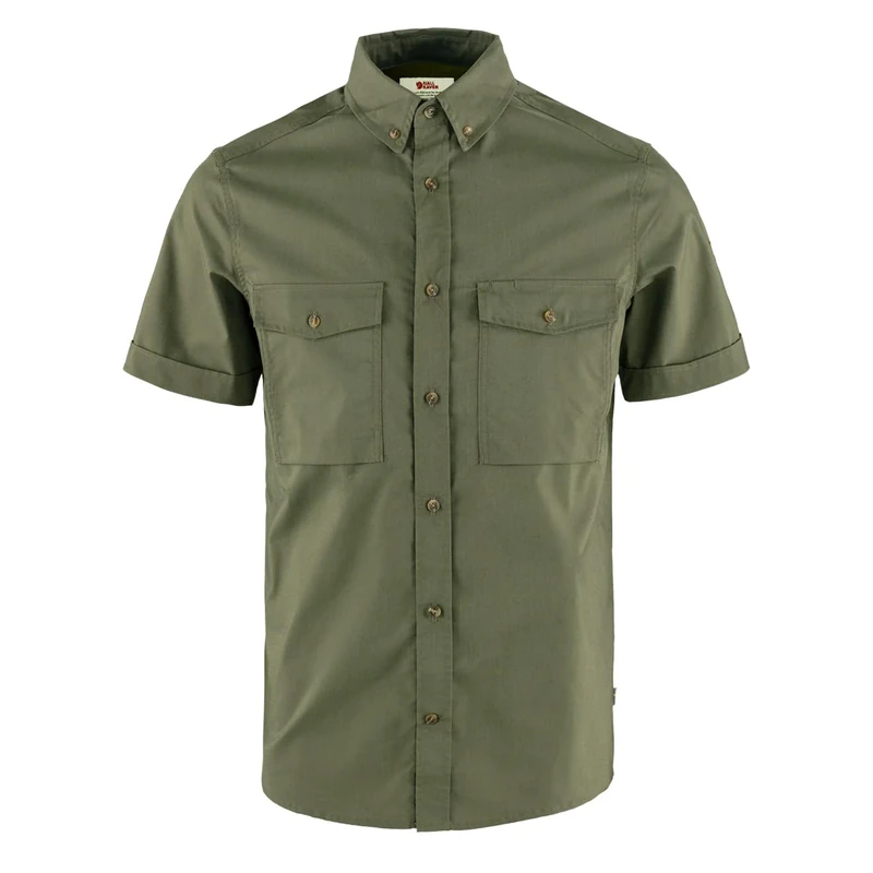 Fjallraven 12600213-625 Övik Air Stretch SS Shirt M Shirt Men's Laurel Green Size L