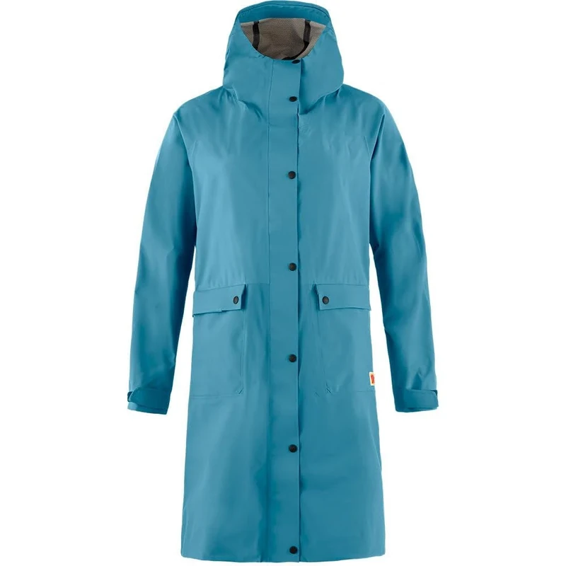 Fjallraven 14500131-543 Vardag Rain Parka W Jacket Women's Dawn Blue Size XXS